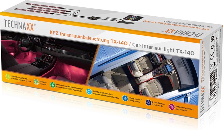 Actual product image Technaxx Ambient lighting car interior lighting TX 140