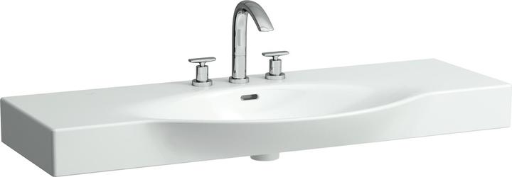Actual product image Laufen Palace washbasin, 3 tap holes, with overflow, 1200x510mm, white, H8117040001081 (510 mm, 1200 mm)
