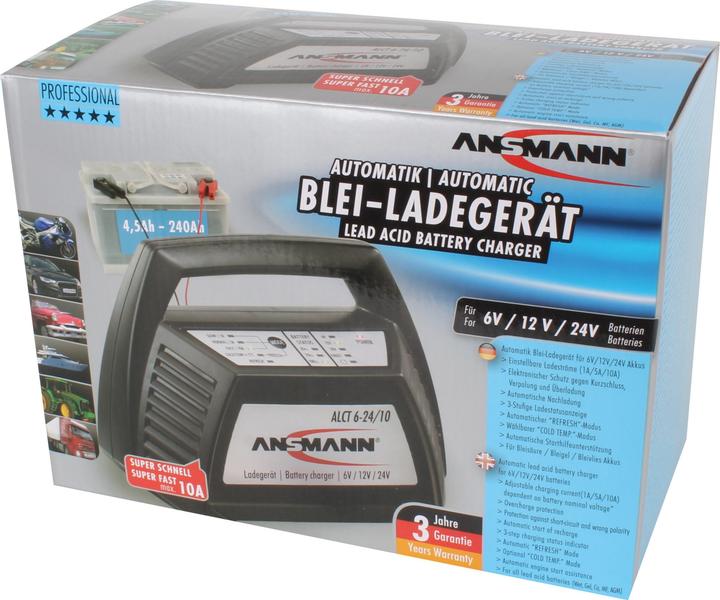 Actual product image Ansmann AutomatikLadegerät ALCT 624/10 (12V, 6V, 24V, 10 A)