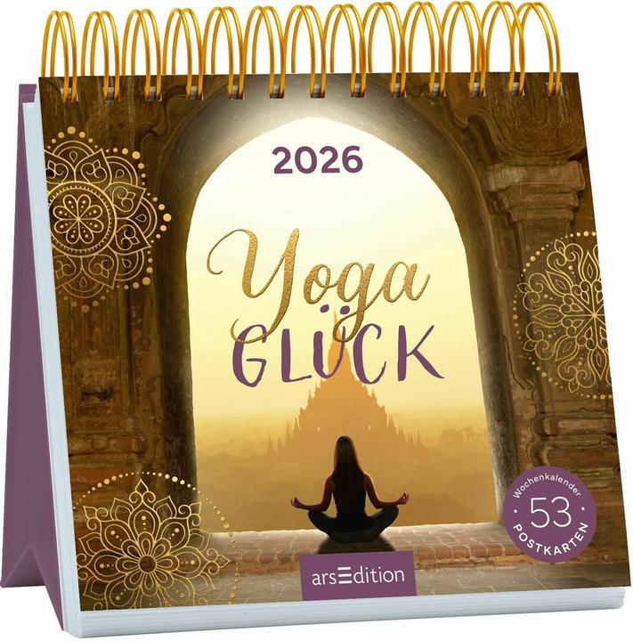 Produktbild Postkartenkalender Yogaglück 2026 (17 x 17 cm)