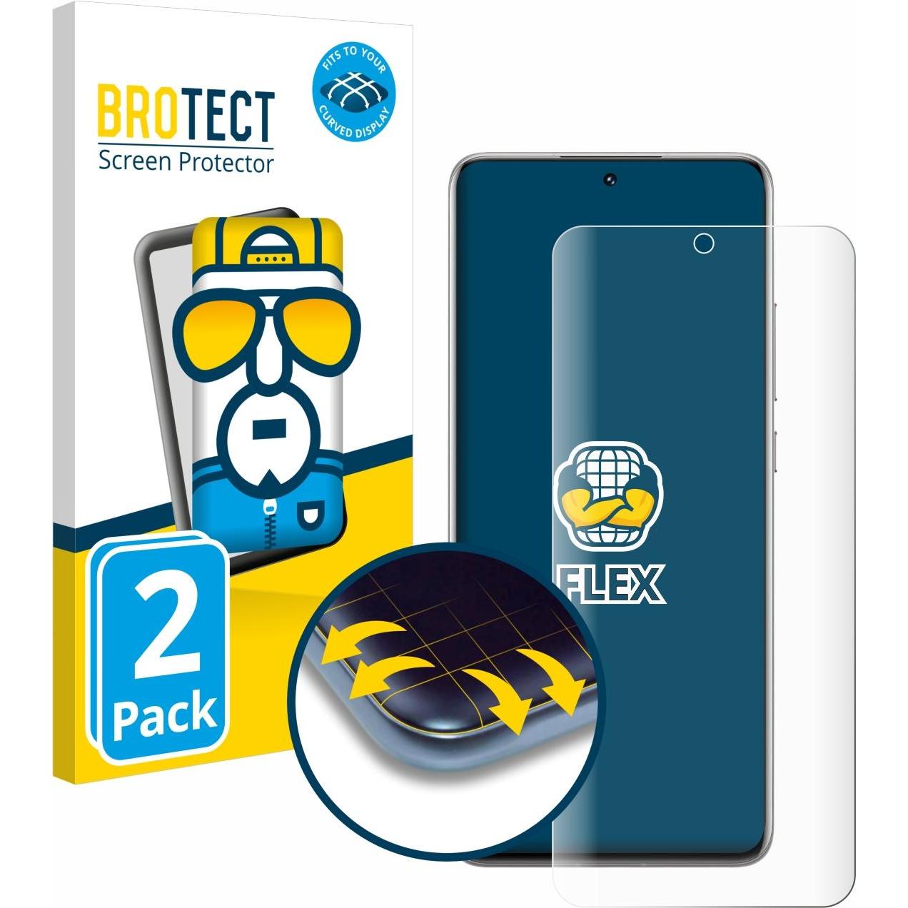 BROTECT Fullscreen Schutzfolie Displayschutz Folie Klar Transparent (2 Stück, Xiaomi 12X), Smartphone Schutzfolie, Trans...