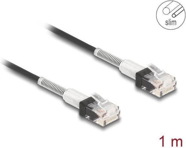 Produktbild Delock RJ45 Netzwerkkabel mit doppeltem Knickschutz Cat.6A U (U/UTP, CAT6a, 1 m)
