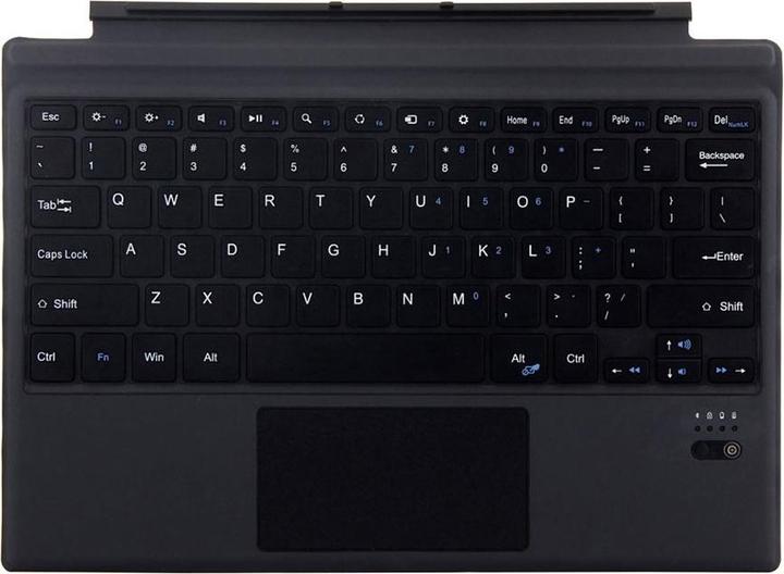Apfelkiste Magnetische Bluetooth Tastatur für Microsoft Surface Pro 7 / 6 / 5 / 4 / 3 - Schwarz (Eng. Int., Kabellos)