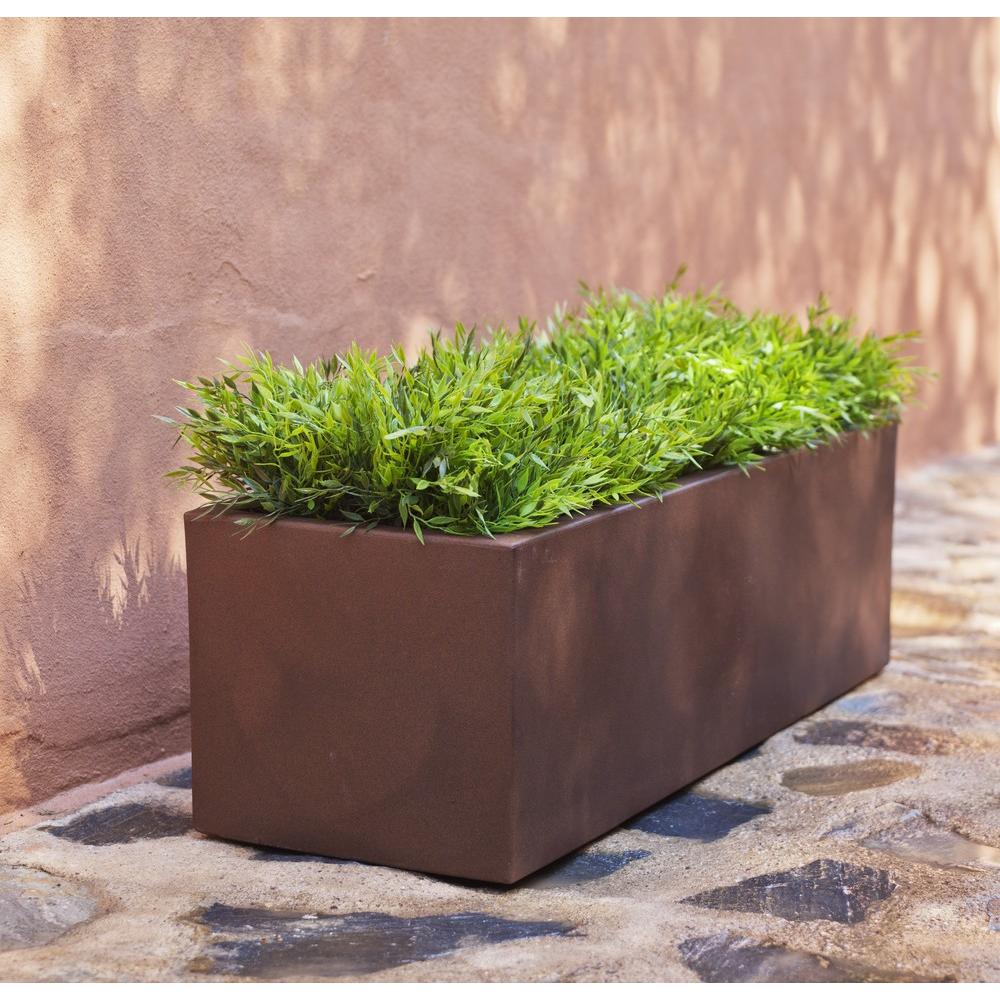 Thumbnail - Newgarden, Blumentopf, JARA 100 Pflanentopf XXL gross eckig 100x40x36cm bronze 61L mit Wasserspeicher outdoor (40 cm)