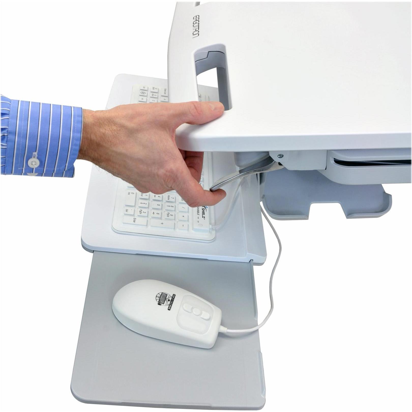 Thumbnail - Ergotron Cart with LCD Pivot, 3 Drawers - Wagen - für LCD-Display / PC-Ausrüstung (offene, Notebookwagen, Grau