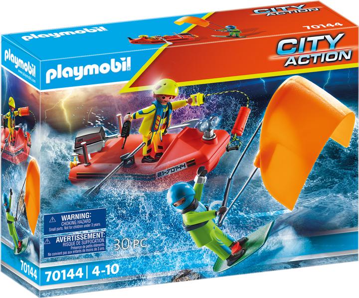 Produktbild Playmobil Kitesurfer-Rettung mit Boot (70144, Playmobil City Life)