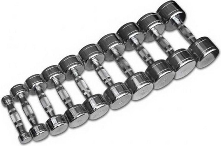 Actual product image IFS Chrome dumbbells (2 x 8 kg)