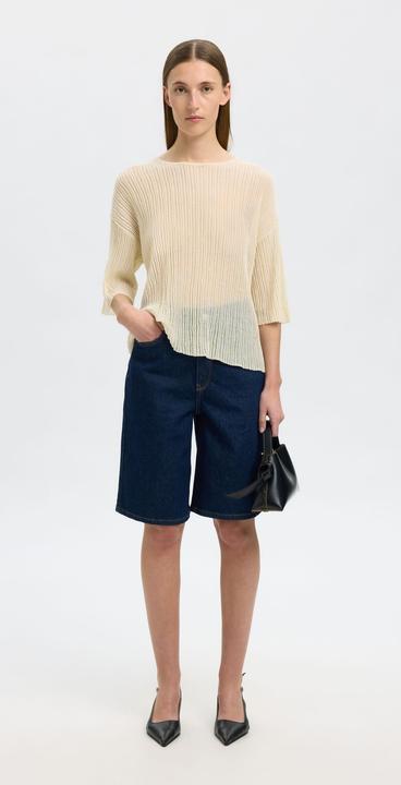 Actual product image Selected Femme Baumwollmix Strickoberteil (XS)