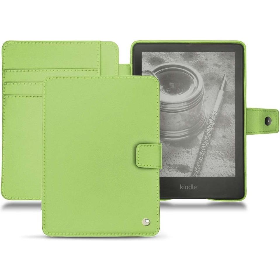 Noreve Lederschutzhülle Wallet (Kindle Paperwhite), eReader Zubehör, Grün