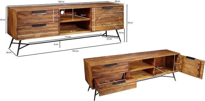 Actual product image Wohnling Nishan (160 x 40 x 54 cm)