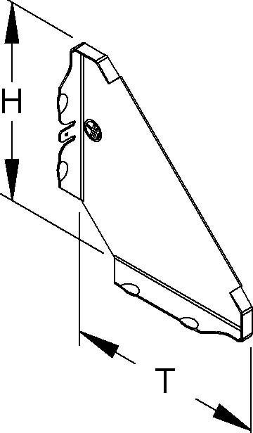 Actual product image Niedax NIE PED 120 S end cover for console trunking H=117mm D=117mm strip