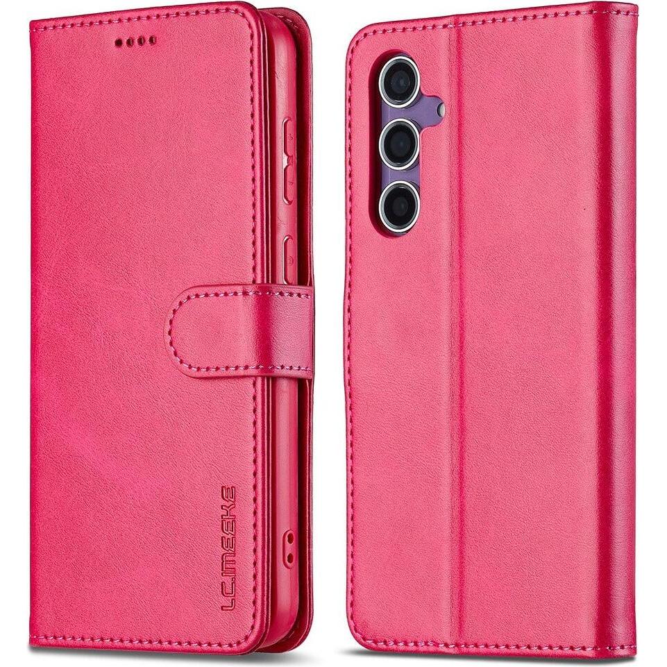 LC.Imeeke Galaxy A36 - Leder Etui Hülle (Samsung Galaxy A36), Smartphone Hülle, Pink