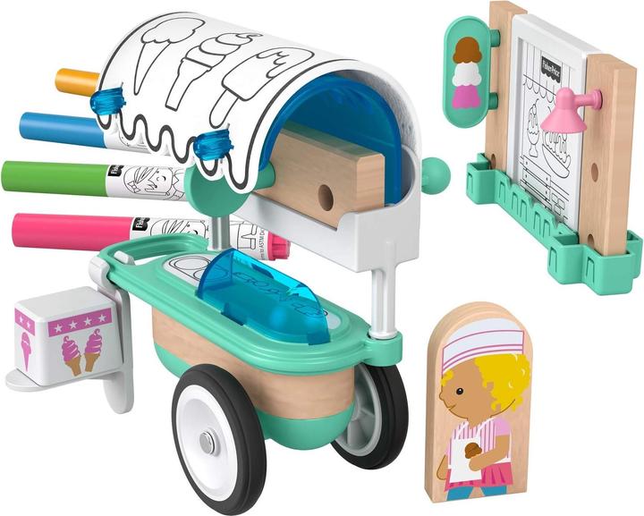 Actual product image Fisher-Price Fisher Price Wonder makers wooden ice cream van 14x30cm