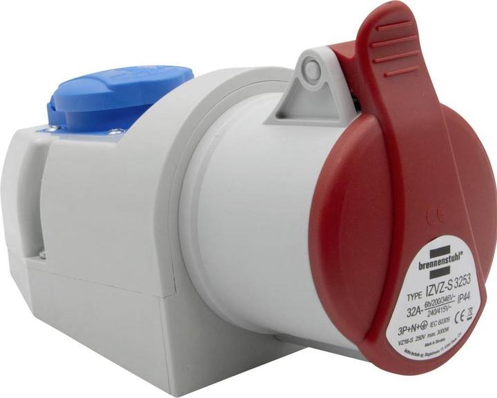 Brennenstuhl Presa a muro combinata con presa CEE 400V/32A e contatto di protezione tipo F IP44