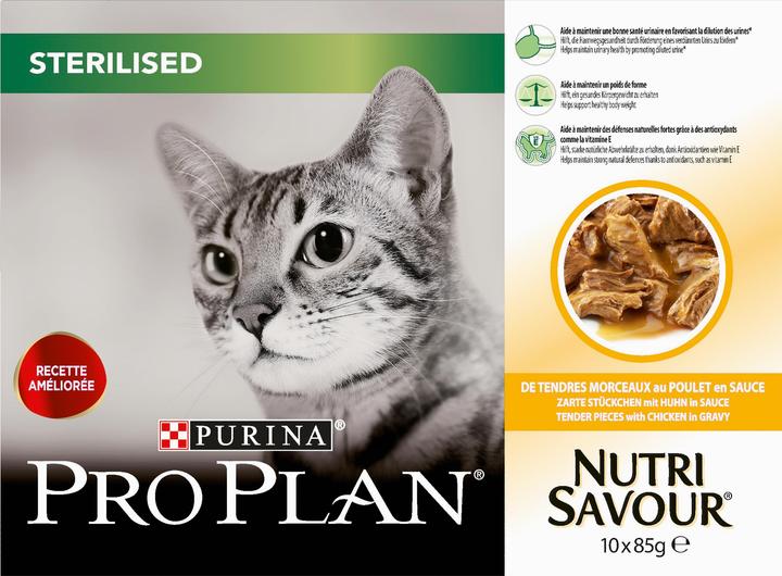 Pro Plan Cat Nutrisavour Sterilised Huhn (Adult, 1 Stk., 850 g)