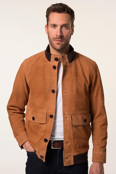Immagine prodotto JP1880 Giacca in nappa d'agnello con colletto e applicazione sul retro, fino alla tg. 7XL (6XL)