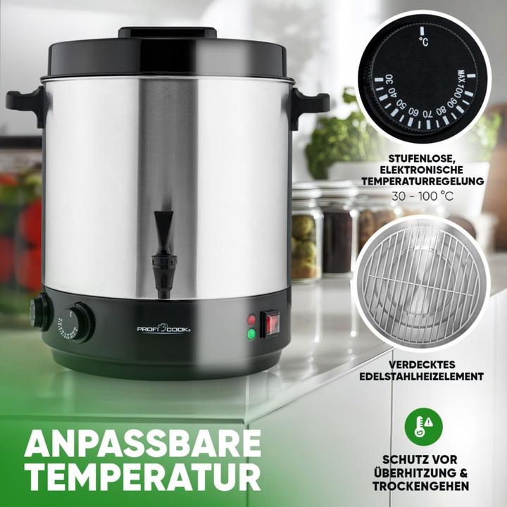 Produktbild Proficook Profi Cook PC-EKA 1283 inox 501283 Einkoch-/Heissgetränkeautomat Silber (32 l)