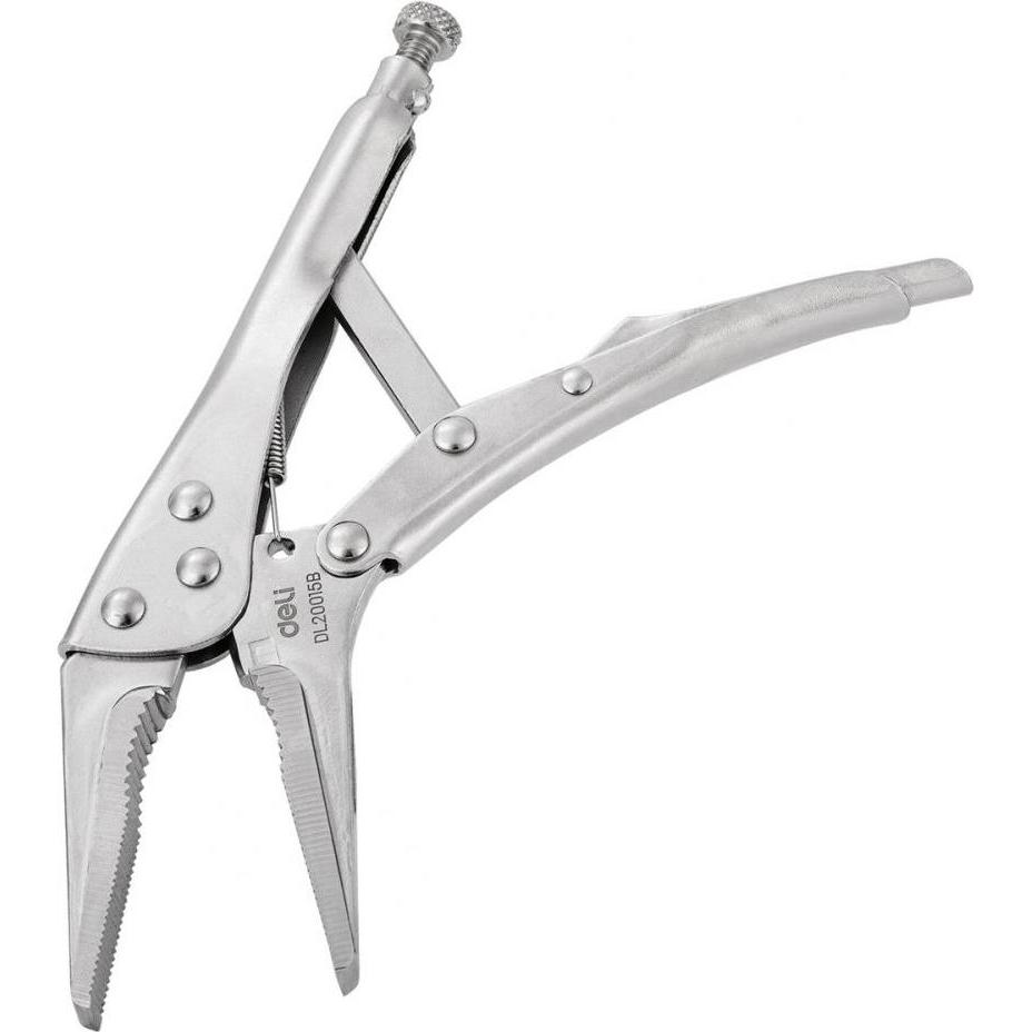 Deli Tools, Zange, Szczypce zaciskowe wydłużone EDL20015B, 9" (srebrne) (260 mm)