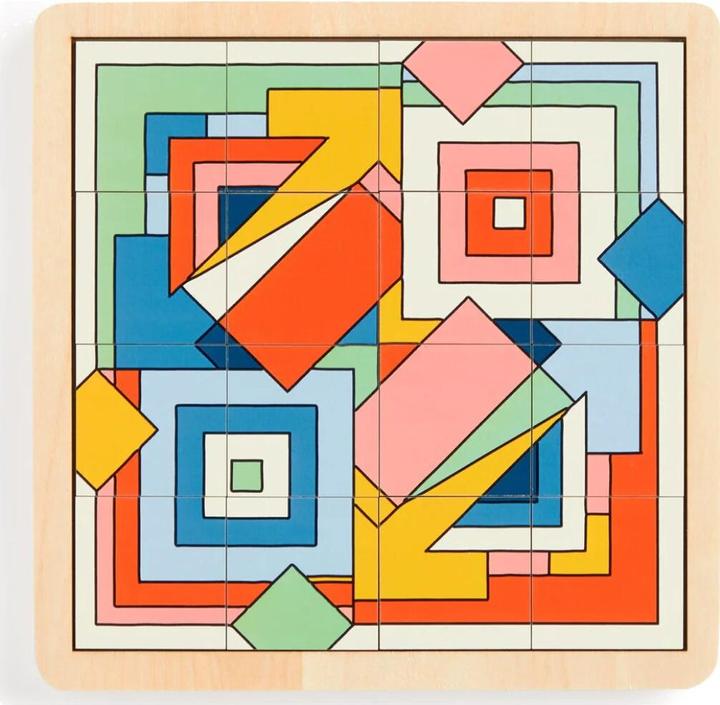 Produktbild Abrams & Chronicle Frank Lloyd Wright Imperial Hotel 2-in-1 Sliding Wood Puzzle (16 Teile)