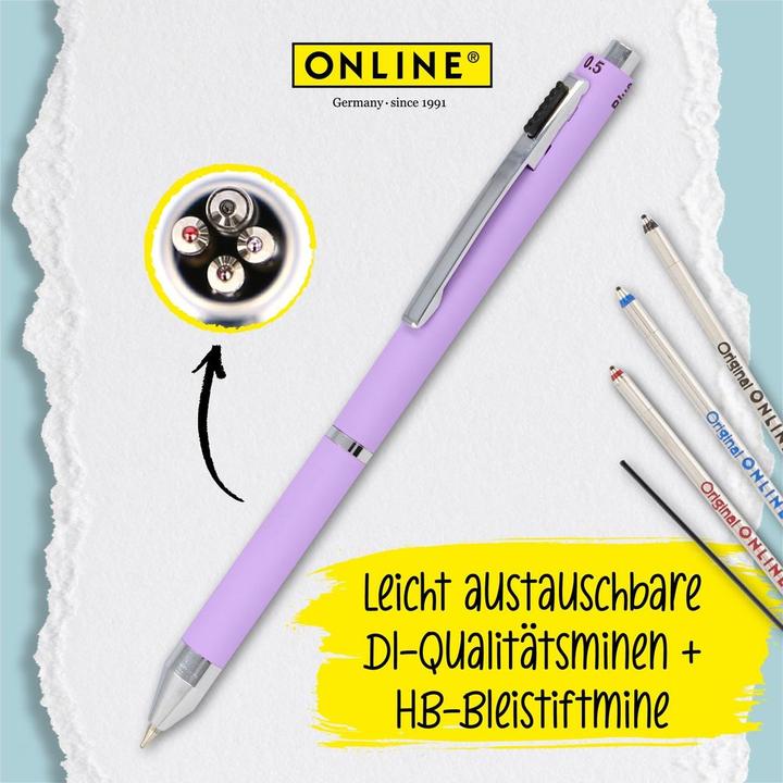 Actual product image Online MULTIFUNCTION PEN Multipen (Violet, 1x)