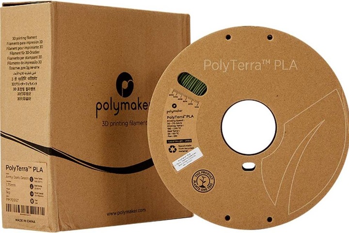 Image du produit Polymaker PolyTerra (PLA, 1.75 mm, 1000 g, Vert)