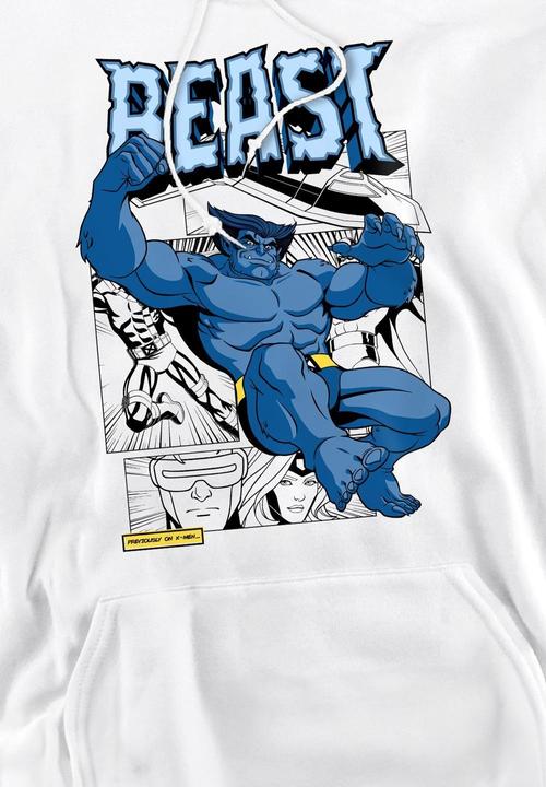Immagine prodotto X-Men Felpa con Cappuccio La Bestia Comic Uomo (XXL)