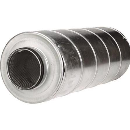 Lindab, Belüftungssystem, Schalldämpfer SLU Ø200 x 600 mm 50 mm Isolierung