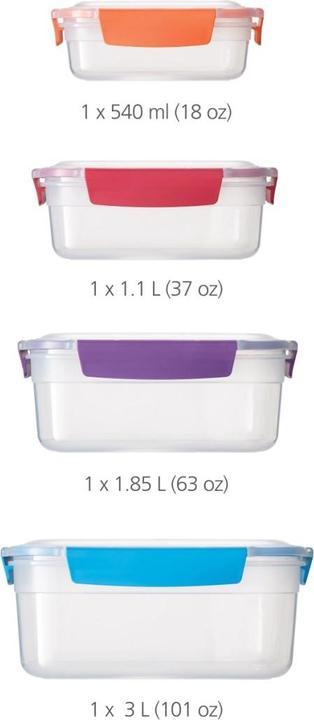 Produktbild Joseph Joseph Nest Lock Vorratsdosenset 4-tlg., multicolor (0.54 l)