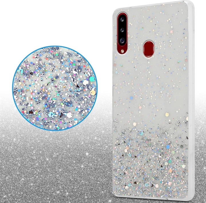 Actual product image Cadorabo TPU cover sparkling glitter (Samsung Galaxy A20s)