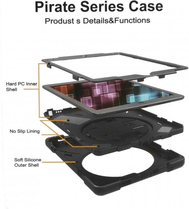 Immagine prodotto Insmat 652-1249 Custodia per tablet (10,4") Cover nera (Scheda Galaxy S6 Lite)