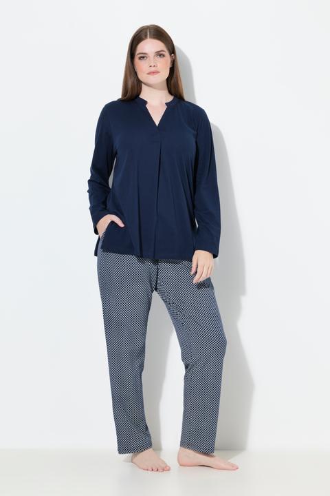 Produktbild Ulla Popken Pyjama, Muster, Rundhals, Langarm (68)