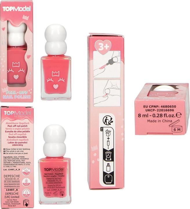 Actual product image Top Model Topmodel - Nail Polish BEAUTY and ME - Coral, Light Pink, Pink, Red