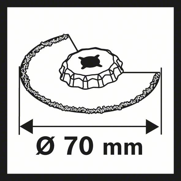 Actual product image Bosch Zubehör Carbide-RIFF narrow-cutting segmental saw blade ACZ 70 RT5, 70 mm, pack of 1