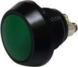 Actual product image RND Components Vandal Resistant Push Button Push End SPST Panel Mount Black/Green