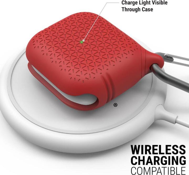 Actual product image Catalyst Vibe Waterproof Protective Case for AirPods, Red (Headphone bag)