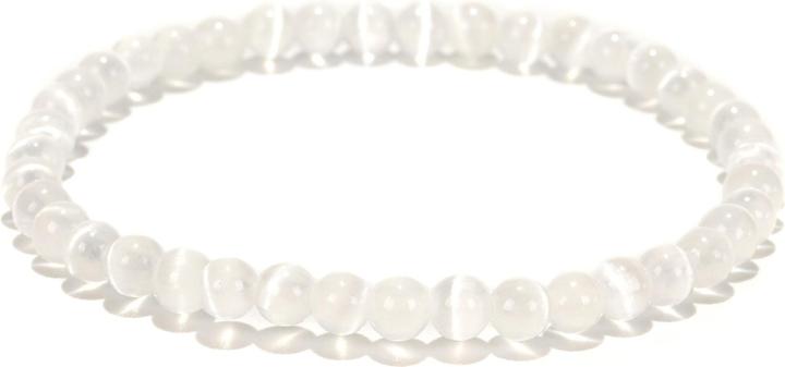 Immagine prodotto Leyda Selenit Armband 4 mm elastisch Gummizug Edelstein