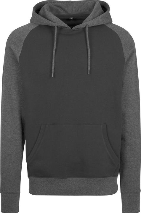 Actual product image Build Your Brand Raglan hooded jumper (XXL)