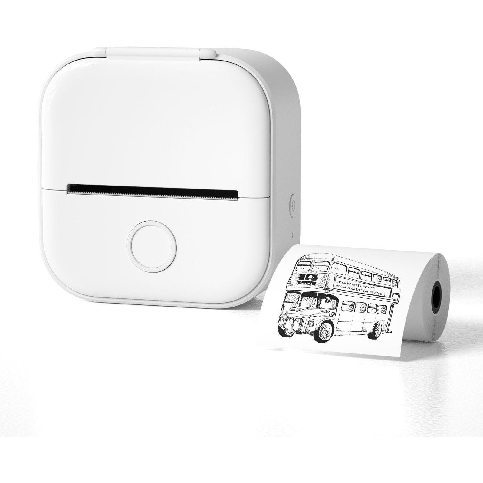Phomemo T02 Mini-Drucker, Stampante scontrini, Bianco