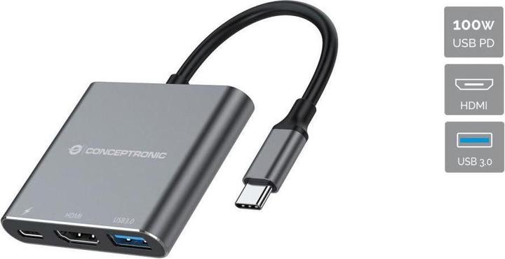 Conceptronic USB Typ-C zu (USB-C, USB-A, HDMI, 25 cm)