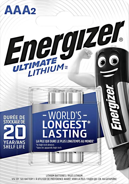 Produktbild Energizer Ultimate Lithium (2 Stk., AAA, 1250 mAh)