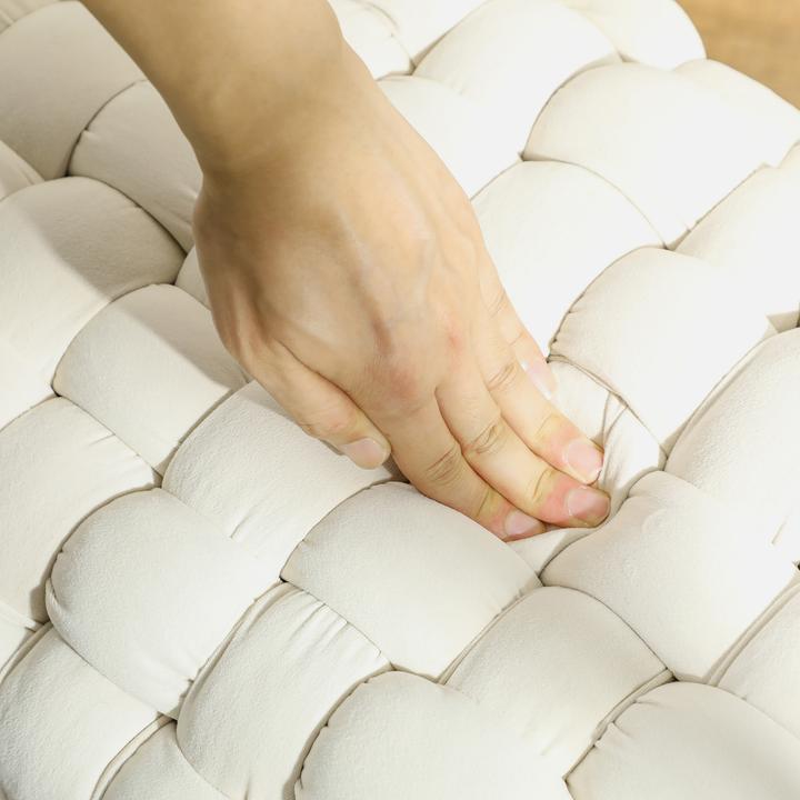 Produktbild Homcom Sitzhocker Polyester, Schaumstoff Cremeweiss