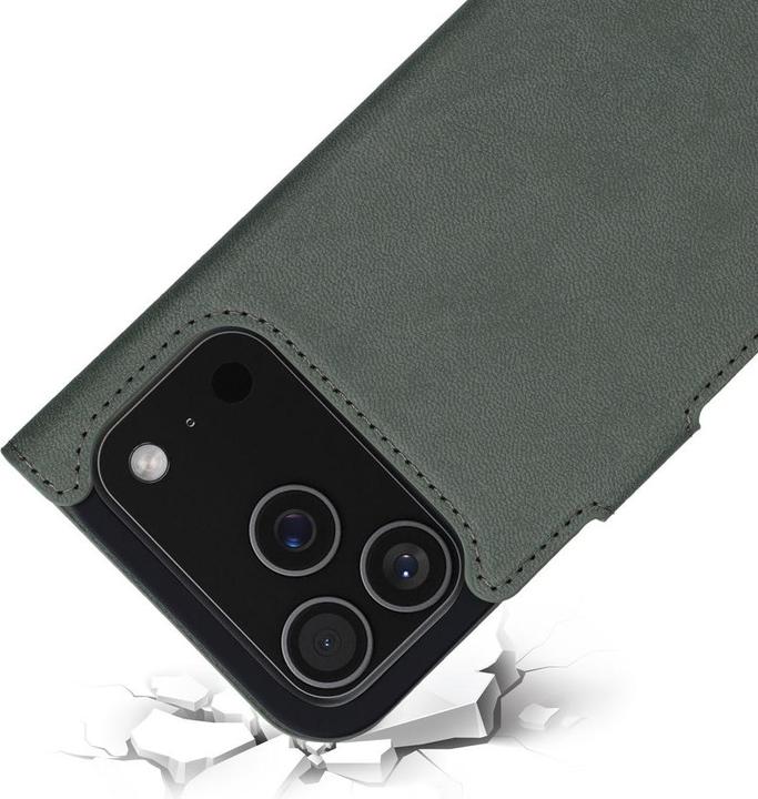 Actual product image Mobiparts Classic Wallet Case Apple iPhone 17 Pro Stone Green (MagSafe Compatible) (Apple iPhone 17 Pro)