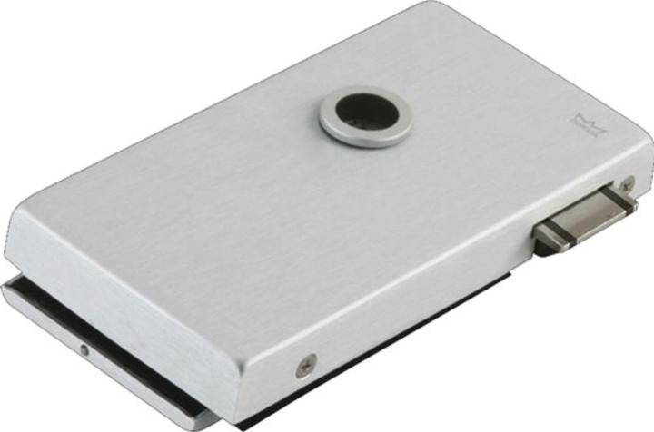 Dormakaba Glass door lock OFFICE Classic light metal silver anodised UV DIN left
