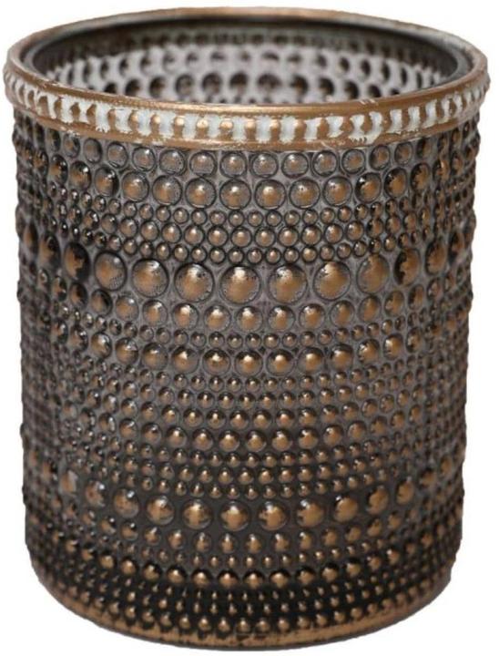 Chalet Windlicht Lingan 12 cm, Glas, Anthrazit