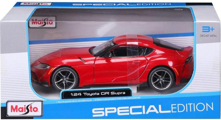 Actual product image Maisto Toyota Supra GR 1/24 red