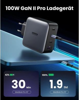 Actual product image Ugreen Nexode (100 W)