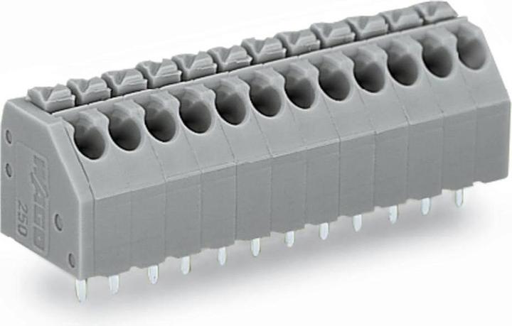 Actual product image Wago 250-113 1-wire terminal strip for printed circuit boards 0.5-1.5 qmm grey