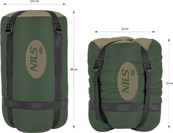 Actual product image Nils Nc2012 Green Camp Sleeping Bag (220 cm)