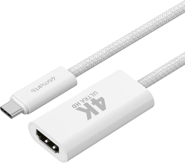 Produktbild 4smarts USB-C auf HDMI Kabel female 15cm weiss (USB Typ-C, 15 cm)