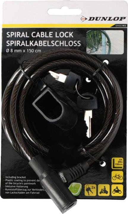 Produktbild Dunlop Spiralkabelschloss (150 cm)